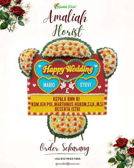 Papan Bunga Pernikahan Mangoli Utara